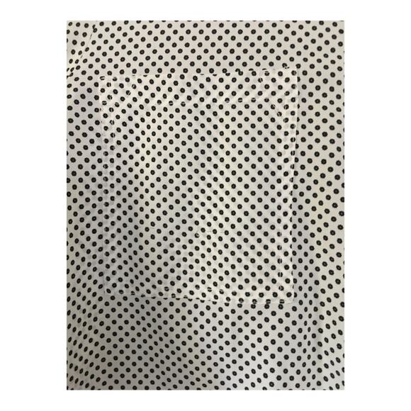 Topshop White Button-Up Blouse with Black Polka Dots Size 8 - Picture 3 of 4